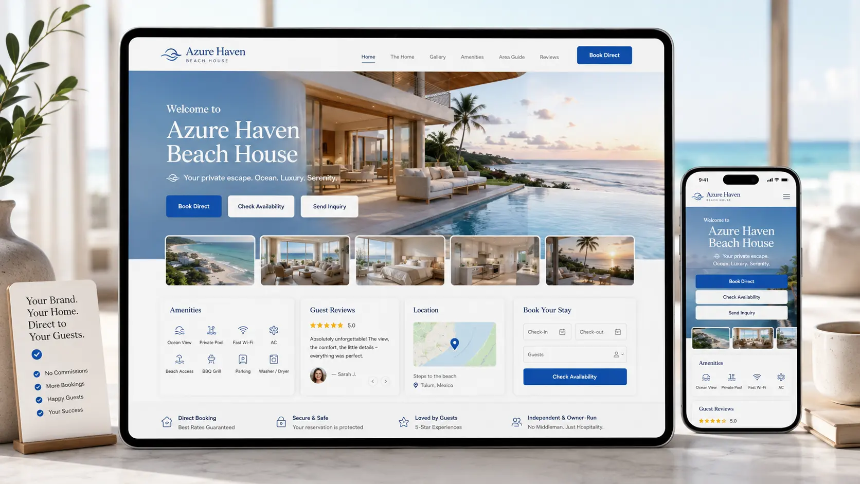 Example vacation rental website